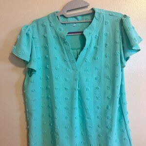 Lose fitting teal bloupit se